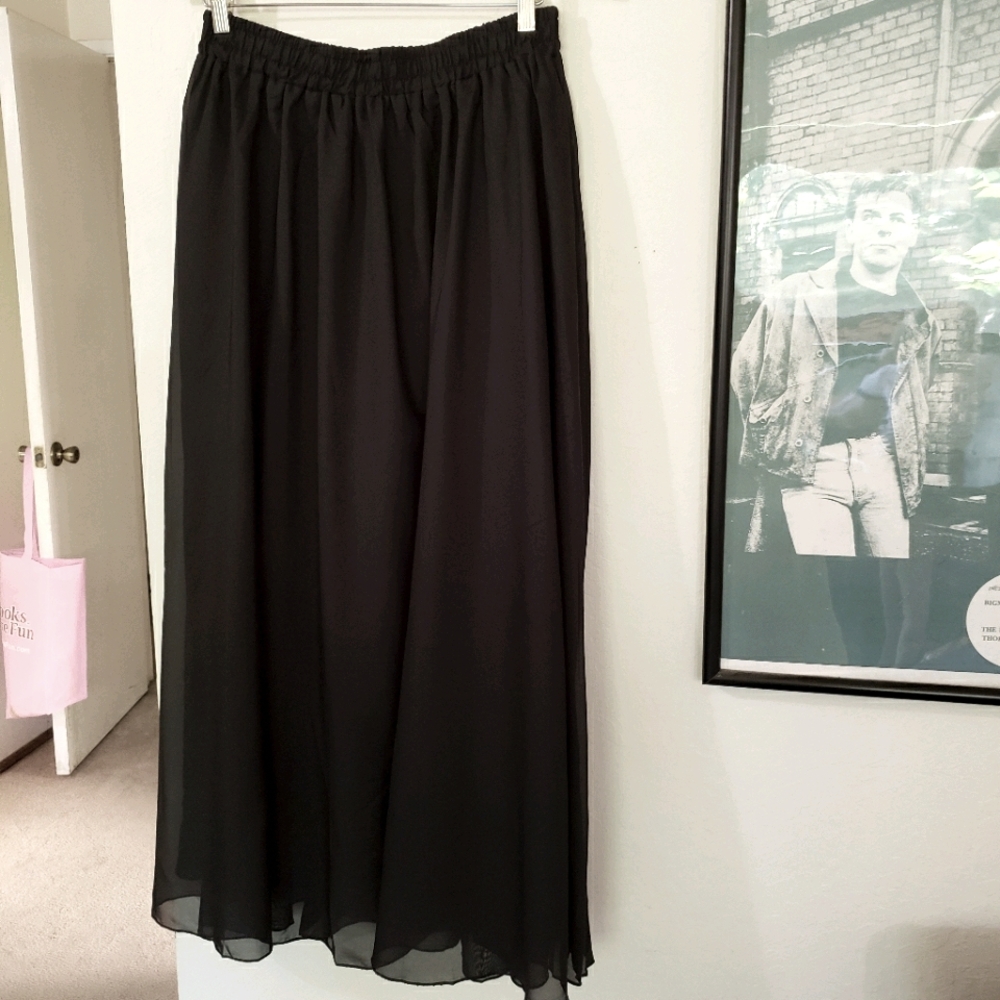 Black goth maxi skirt